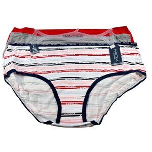 Lot of 3 Nautica Intimates Women's Size 2X Panty Hipster Assorted Color New